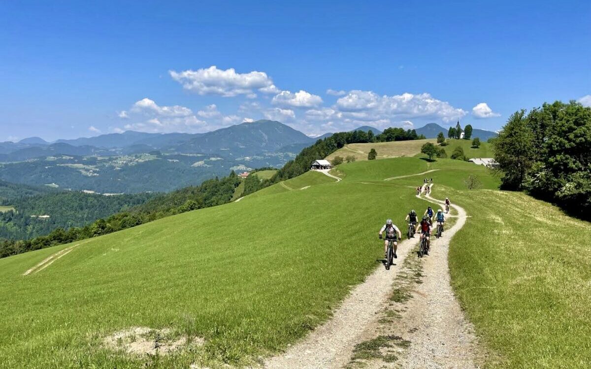 Most instagrammable spots in Slovenia Skofja Loka surrounding hills