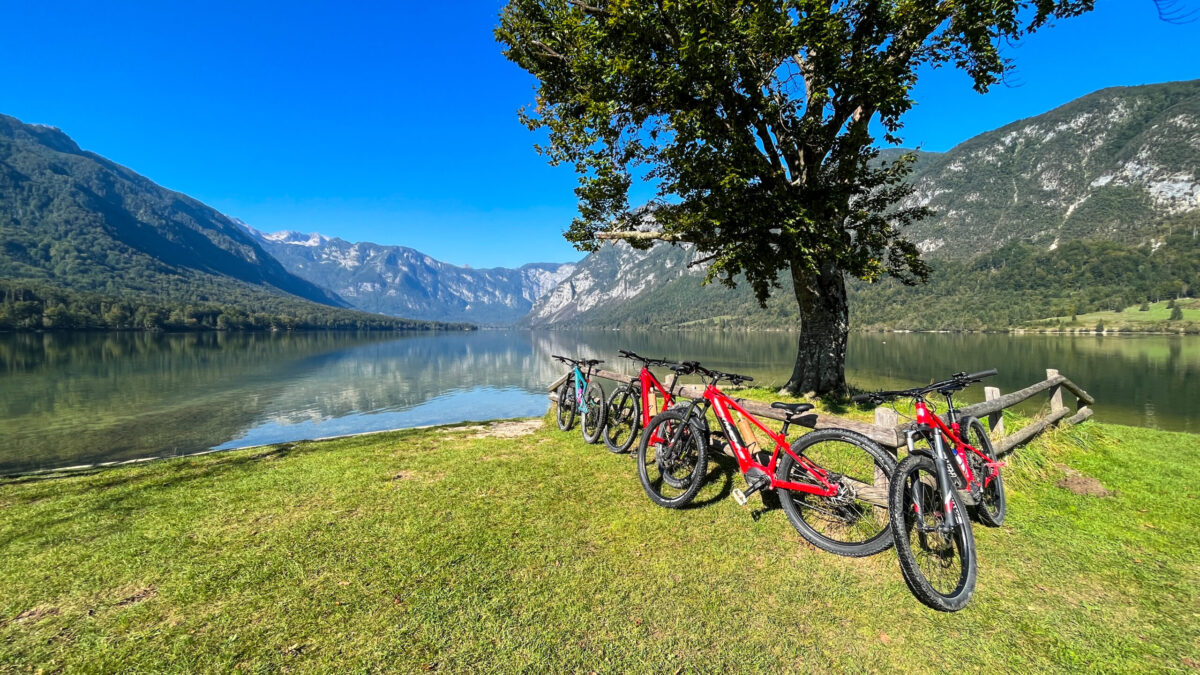 e-bike rent Slovenia at lake Bohinj
