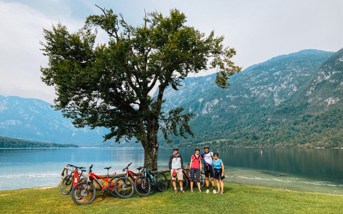when to book cycling holidays in Slovenia - Lake Bohinj