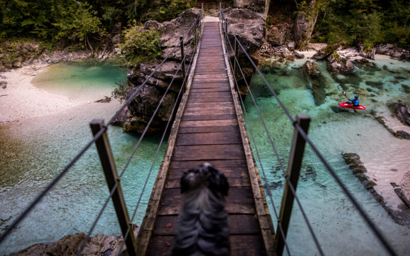 Over the bridge in Soca Valley