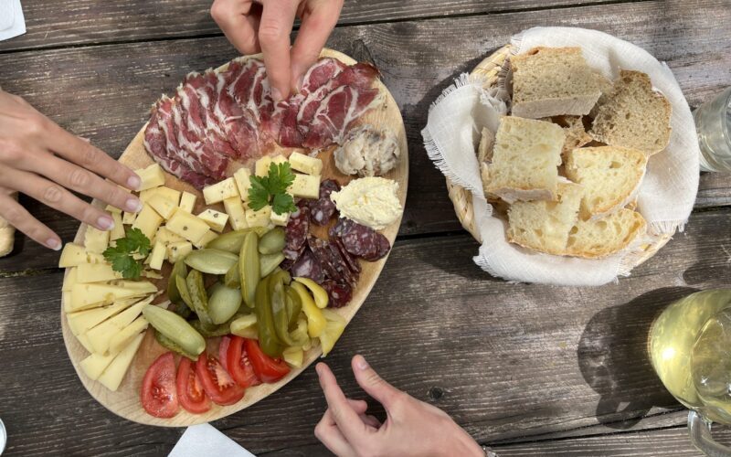 Local food at Hike and bike in Slovenia 