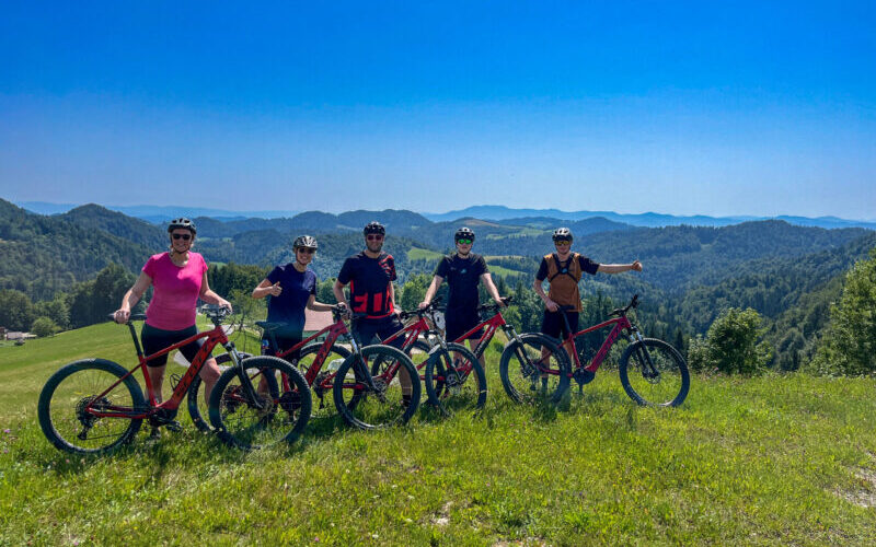 Biking in Slovenia in Summer in the mountains