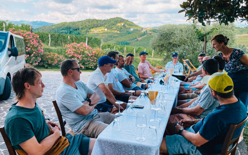 road bike trans slovenia tour at Zalatel wine tasting