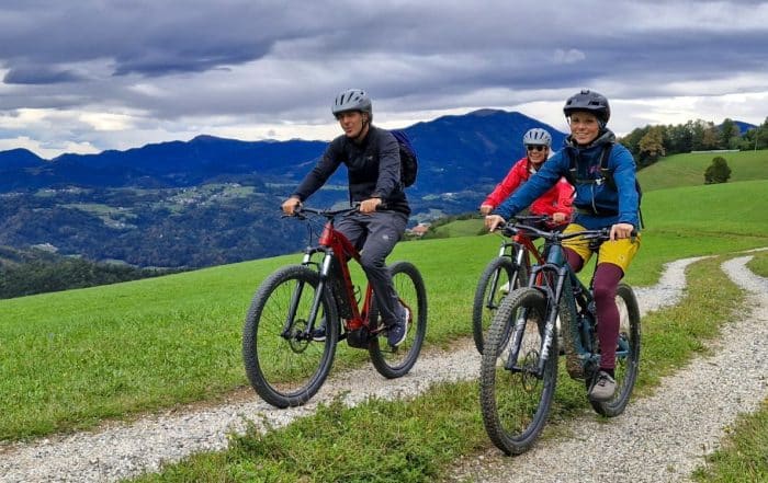 Family cycling tour in Slovenia for UK travellers on safe mountain paths